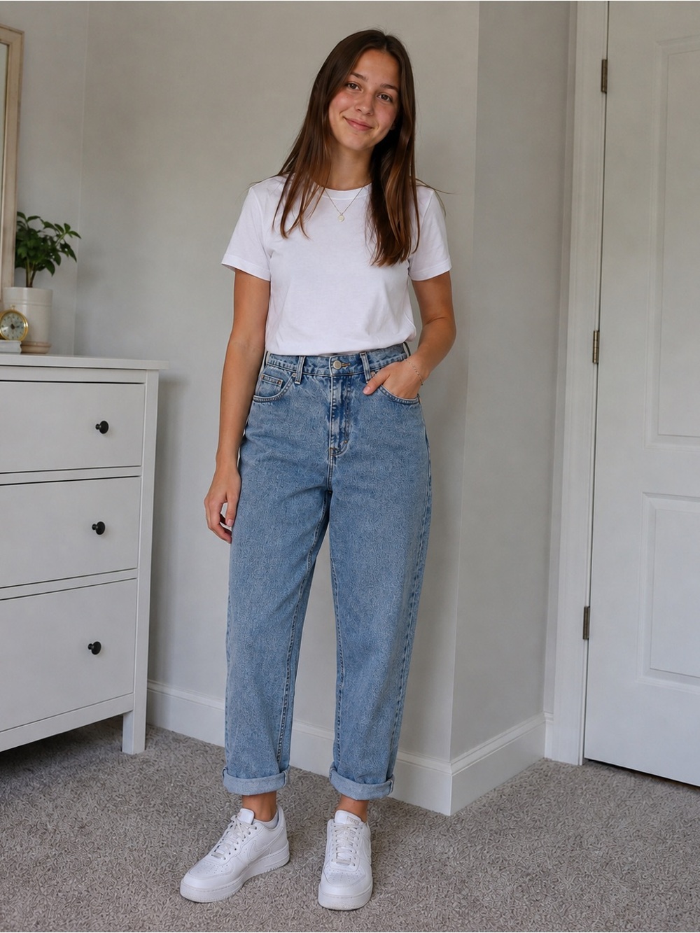 Route 66 Women’s Y2K Light Wash High Rise Mom Jeans Size 13/14 Cropped Denim